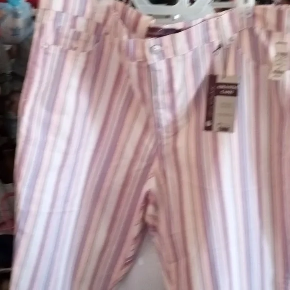 Amanda Colorful Striped Capri Size 22W. - Picture 1 of 7